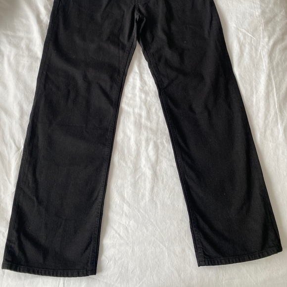 Zara Black Relaxed Fit Straight Leg Mid Waist Jeans Women’s Size 8 - Picture 2 of 7